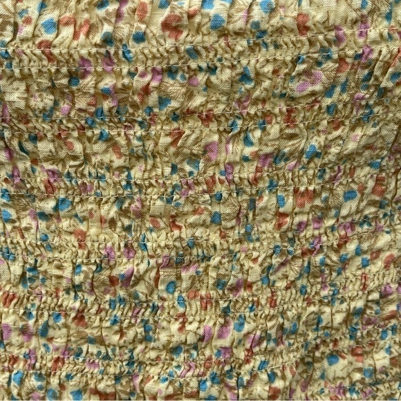 ANA Floral Print Puff Sleeve Peplum Crop Top - Picture 5 of 11